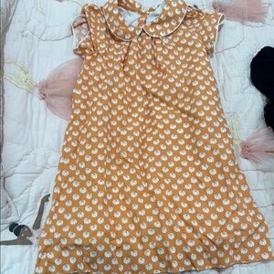 Orange and White Kids Dress